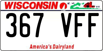 WI license plate 367VFF