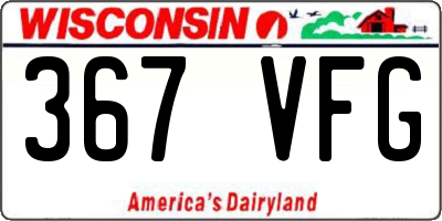 WI license plate 367VFG