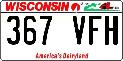 WI license plate 367VFH