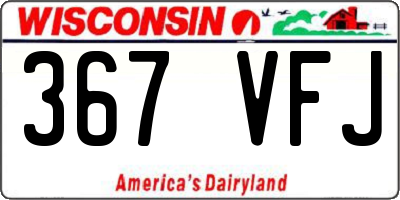 WI license plate 367VFJ