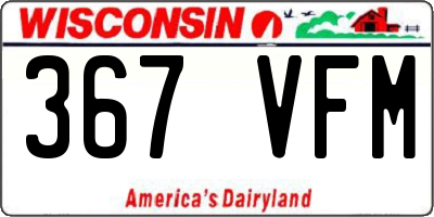 WI license plate 367VFM
