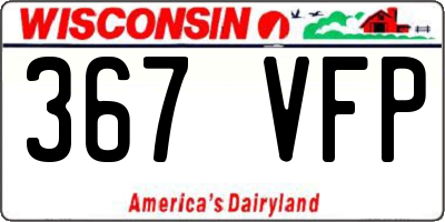 WI license plate 367VFP