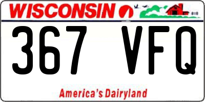 WI license plate 367VFQ