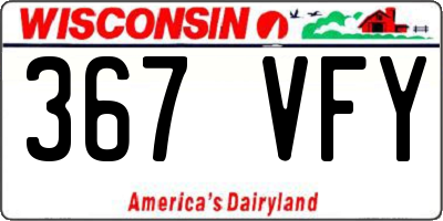 WI license plate 367VFY
