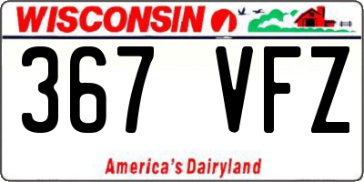 WI license plate 367VFZ