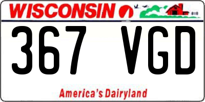 WI license plate 367VGD