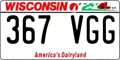 WI license plate 367VGG