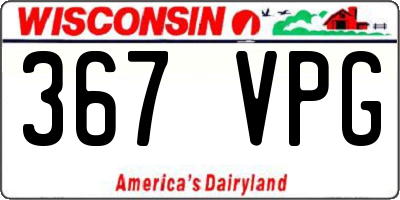 WI license plate 367VPG