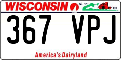 WI license plate 367VPJ