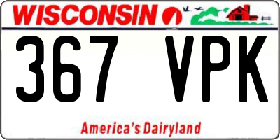 WI license plate 367VPK