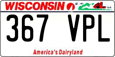 WI license plate 367VPL