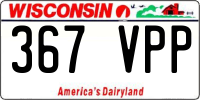 WI license plate 367VPP