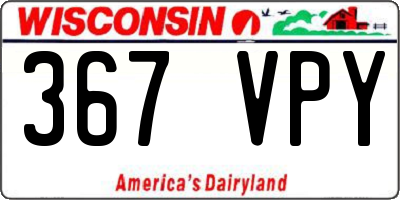 WI license plate 367VPY