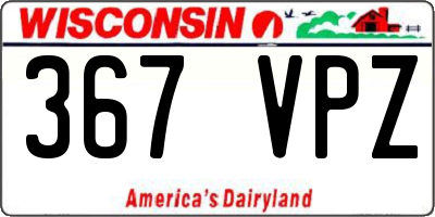 WI license plate 367VPZ