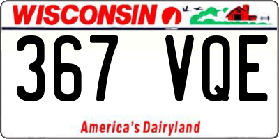 WI license plate 367VQE