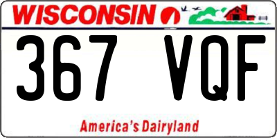 WI license plate 367VQF