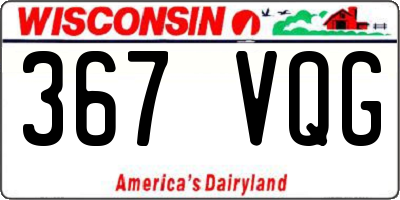 WI license plate 367VQG