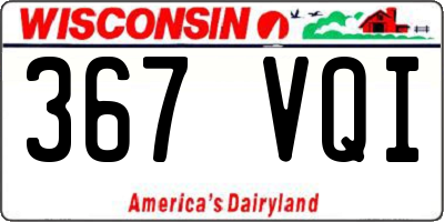 WI license plate 367VQI
