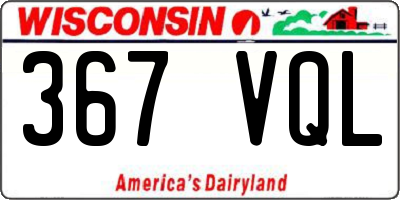 WI license plate 367VQL