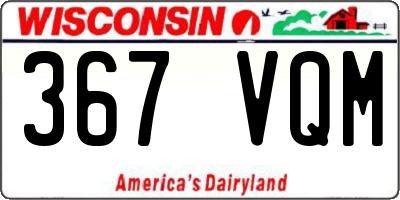 WI license plate 367VQM