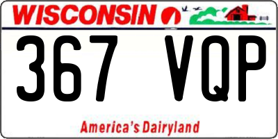 WI license plate 367VQP