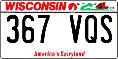 WI license plate 367VQS