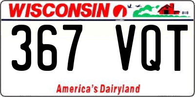 WI license plate 367VQT