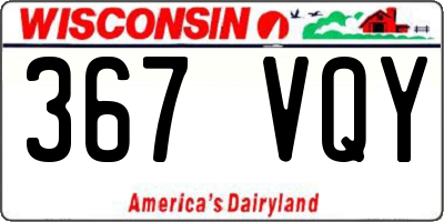 WI license plate 367VQY