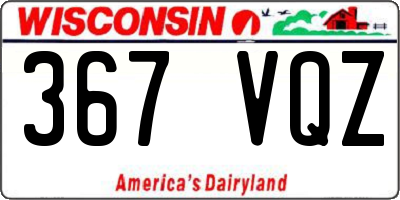 WI license plate 367VQZ