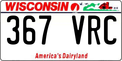 WI license plate 367VRC