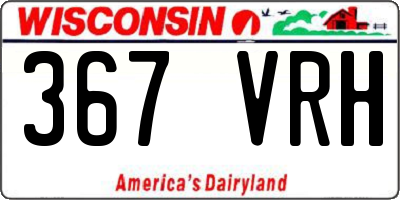 WI license plate 367VRH