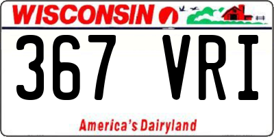 WI license plate 367VRI