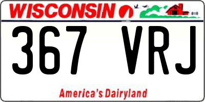 WI license plate 367VRJ