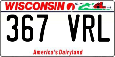 WI license plate 367VRL