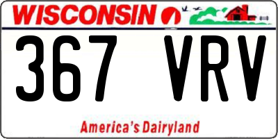 WI license plate 367VRV