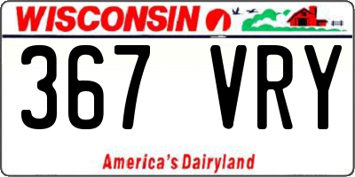 WI license plate 367VRY