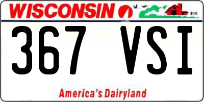 WI license plate 367VSI