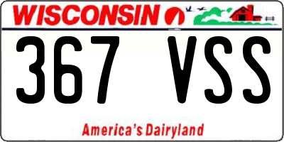 WI license plate 367VSS