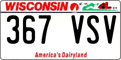 WI license plate 367VSV