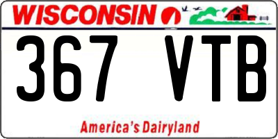 WI license plate 367VTB