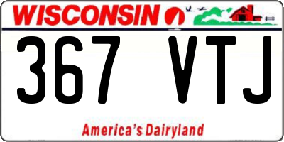 WI license plate 367VTJ