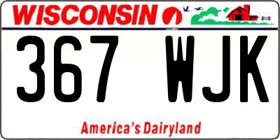 WI license plate 367WJK