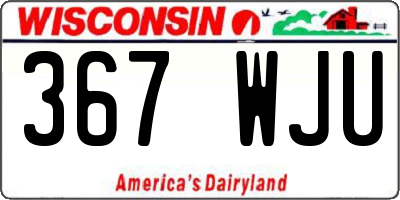 WI license plate 367WJU