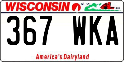 WI license plate 367WKA