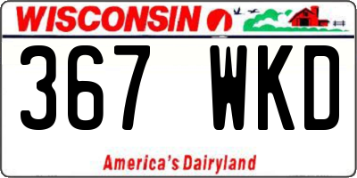 WI license plate 367WKD