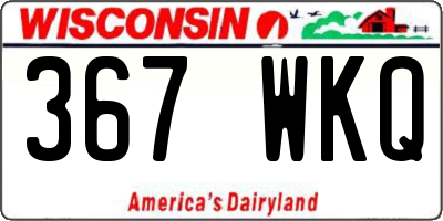 WI license plate 367WKQ