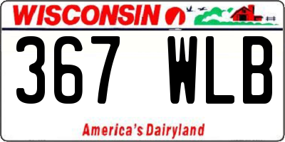 WI license plate 367WLB