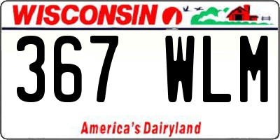 WI license plate 367WLM