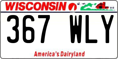 WI license plate 367WLY