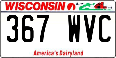 WI license plate 367WVC
